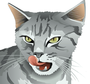 langue au chat logo